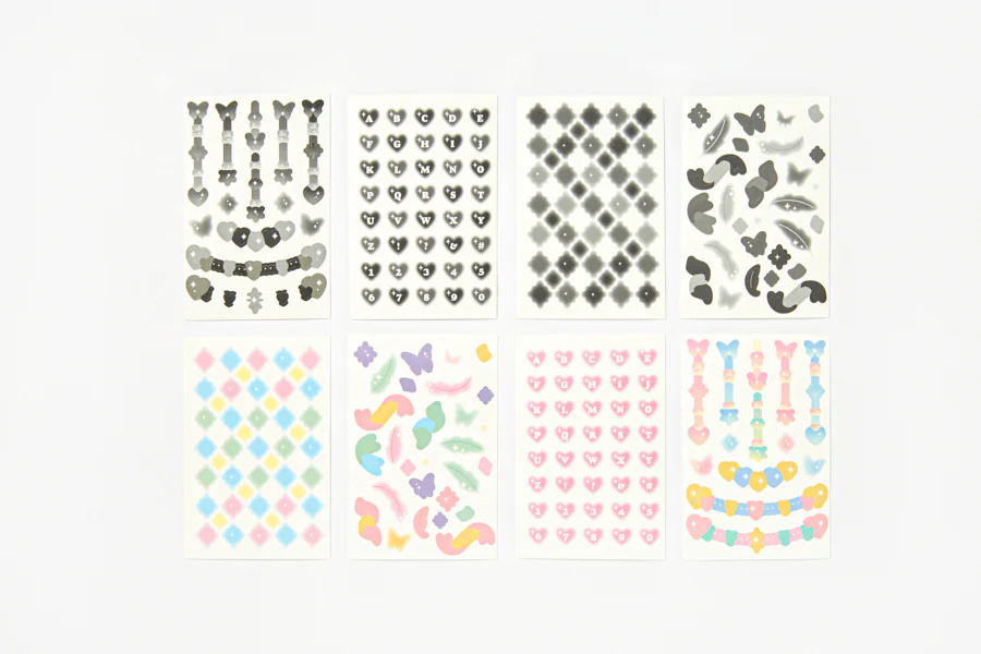 Photo Card Toploader Sleeve & Sticker Set Black - Image 4