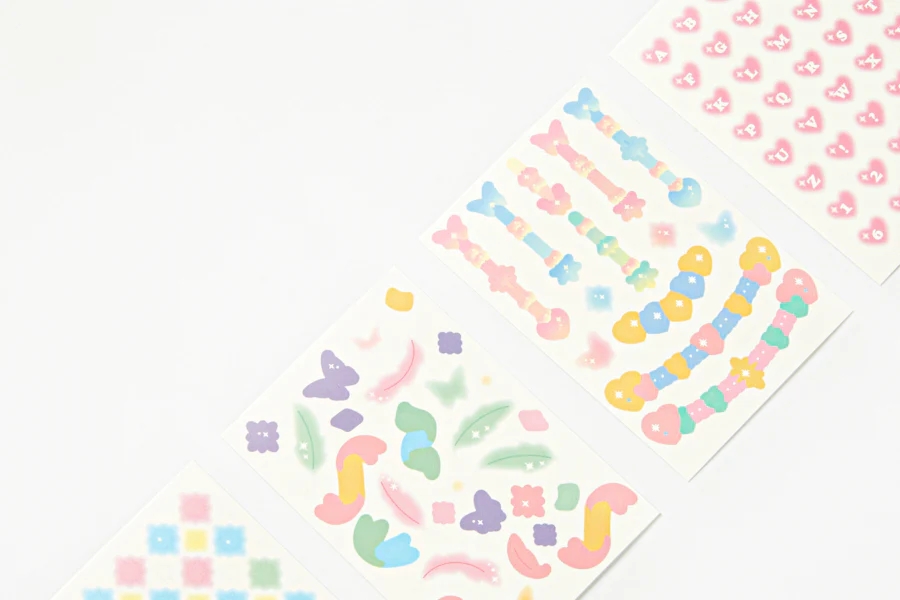 Photo Card Toploader Sleeve & Sticker Set Black - Image 6