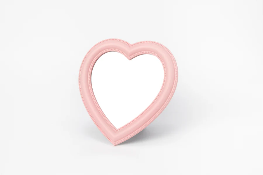 Desk Mirror Pink Heart L - Image 3