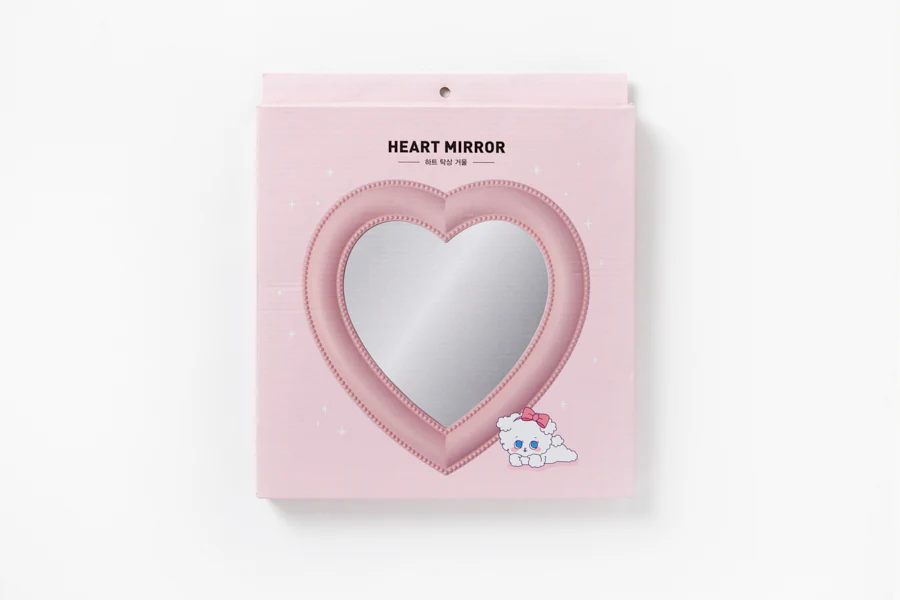 Desk Mirror Pink Heart L - Image 6
