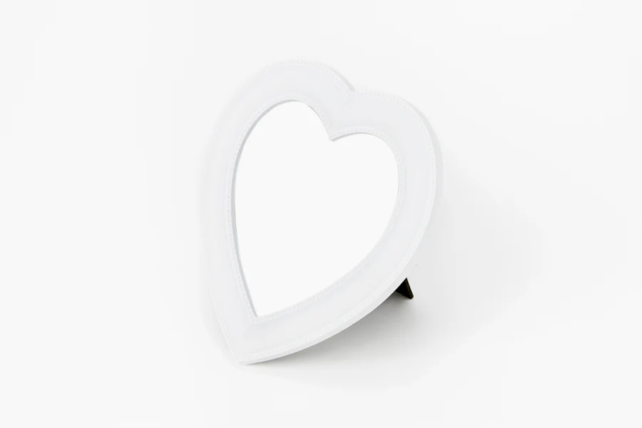 Desk Mirror White Heart S - Image 3