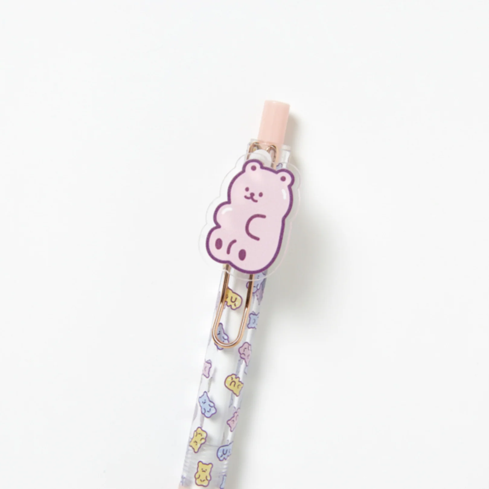Jelly Bear Clip Ball Pen - Image 3