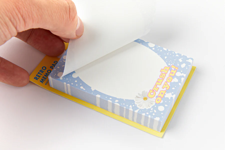 Sticky Memo Pad Blue Daisy - Image 4