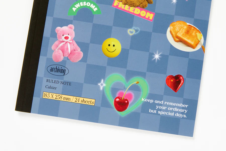 Notebook Bear Blue Retro - Image 6